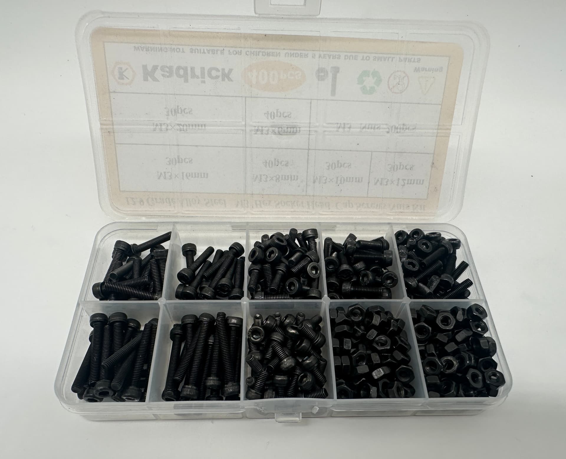 M3 Hex Socket Head Cap Steel Screw Set - 400 Pieces for fpv drones 1