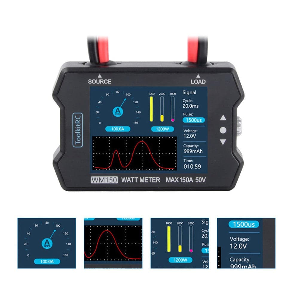 TOOLKITRC WM150 ADVANCED WATT & POWER METER for fpv drones 3