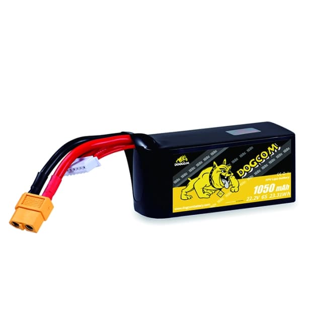 DOGCOM 1050mAh 160C 6S 22.2V FPV LiPo Battery for fpv drones 2