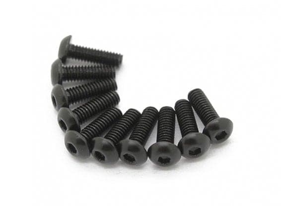 10x M3 Button Head Hex Screw Black (M3 x6, M3 x8, M3 x10, M3 x12, M3 x14, M3 x16, M3 x18) for fpv drones 3