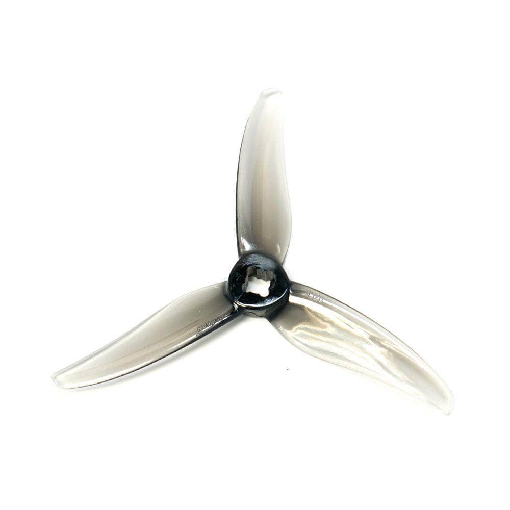 Gemfan Hurricane 3520-3 / 3.5" Tri-Blade FPV Drone Props for 5mm / 1.5mm Shaft T-Mounted w/ Adapter (4 Pack) - Choose Color