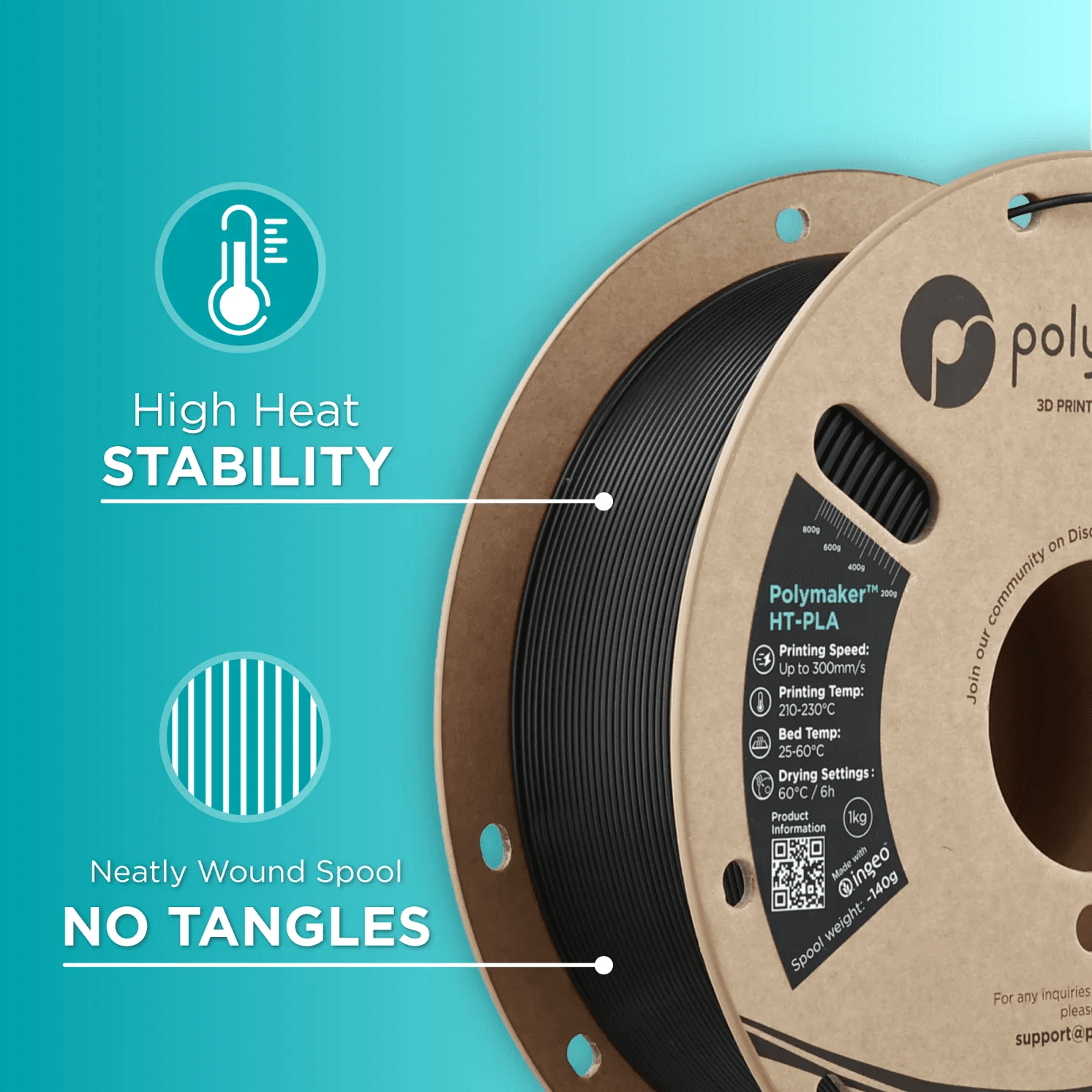 Polymaker HT-PLA 1.75mm Filament 1kg for fpv drones 4