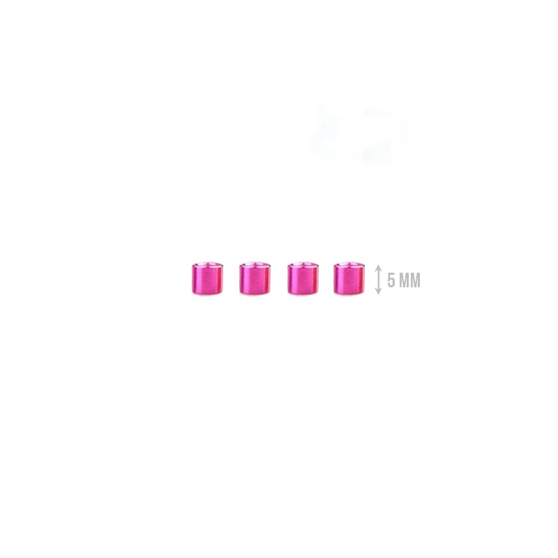 M3 Aluminium Standoffs (4 stuks) - ROND - 5mm - ROZE for fpv drones 1