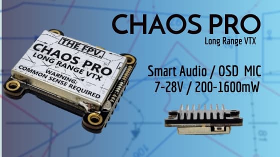 TheFPV Chaos Pro VTX Video Transmitter (200-1600mW, 2-6S, Smart Audio) for fpv drones 4