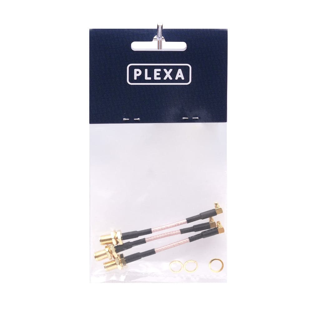 Plexa SMA Female to MMCX 90degree Connector 60mm/120mm (3 pack) for fpv drones 1