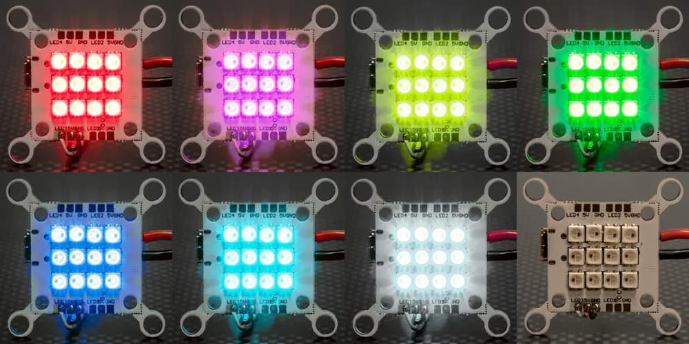 Lumenier Multi-Mount RGB LED Tail Light + PDB - 3 - White for fpv drones 10