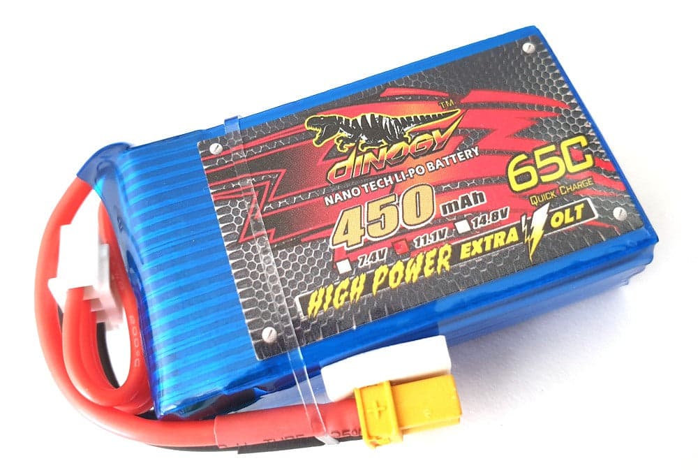 DINOGY 3S 11.1V 450MAH 65C LIPO XT30 for fpv drones