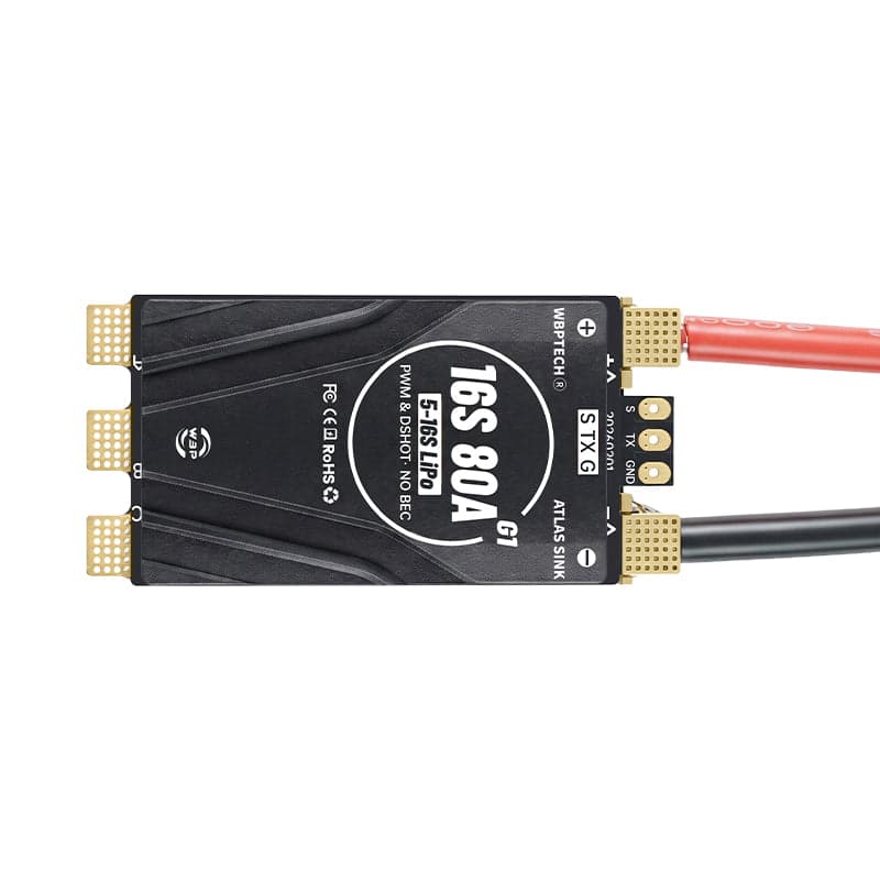 WBPTech Atlas Sink 16S80A G1 AM32 ESC 5-16S Lipo 80A Continuous 160A Peak for fpv drones 5
