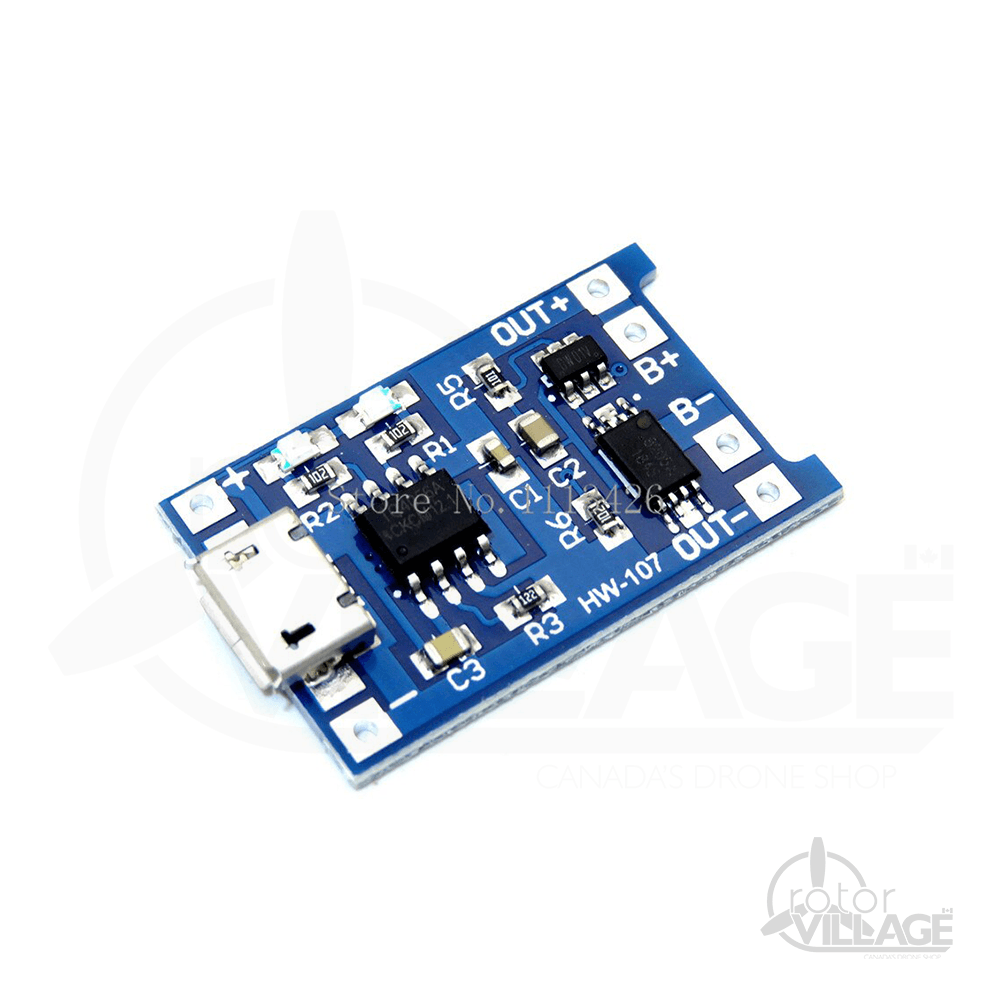 Micro USB 5V 1A 18650 TP4056 Lithium Battery Charger Module (1pc) for fpv drones 2