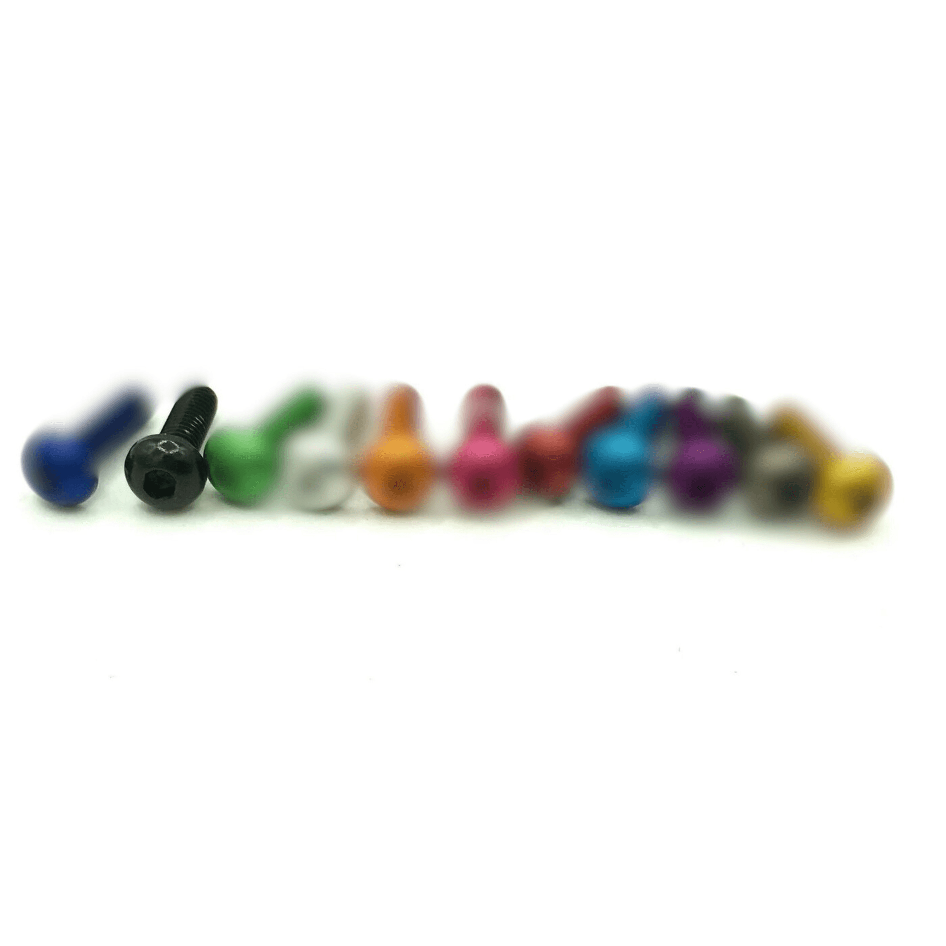 10pc M3x12 Allen Key Button Head Pack Coloured Aluminum 7075 for fpv drones 1