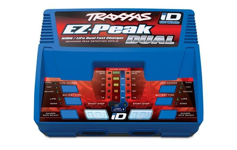 Traxxas 2972 EZ-Peak Plus 8A NiMH / LiPo Dual Battery Charger w/ iD for fpv drones