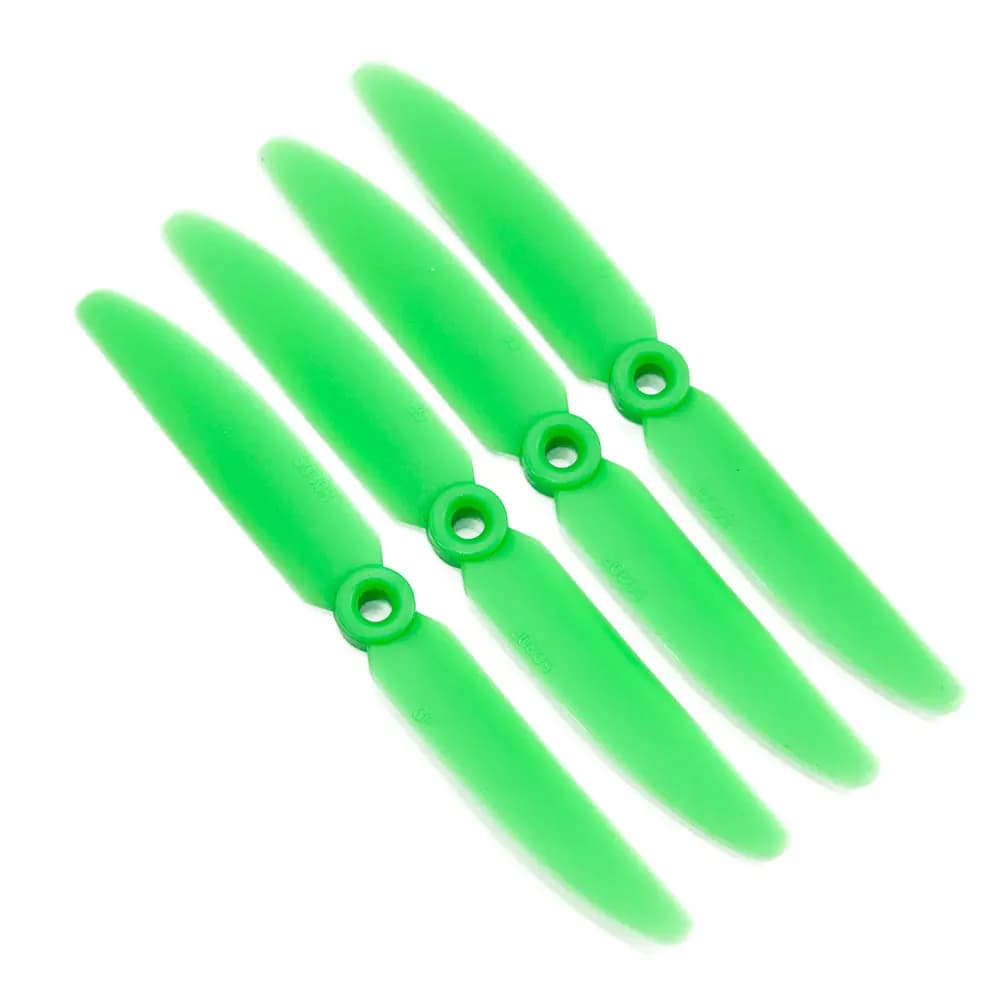 Gemfan 5x4.5 Nylon Glass Fiber Propeller (Set of 4 - Green) - 5" - Green