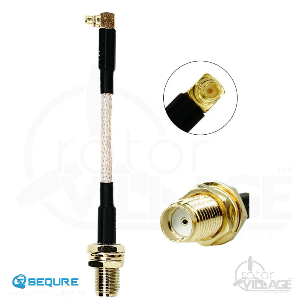 Sequre MMCX90 to SMA Female Adapter Pigtail for fpv drones 1