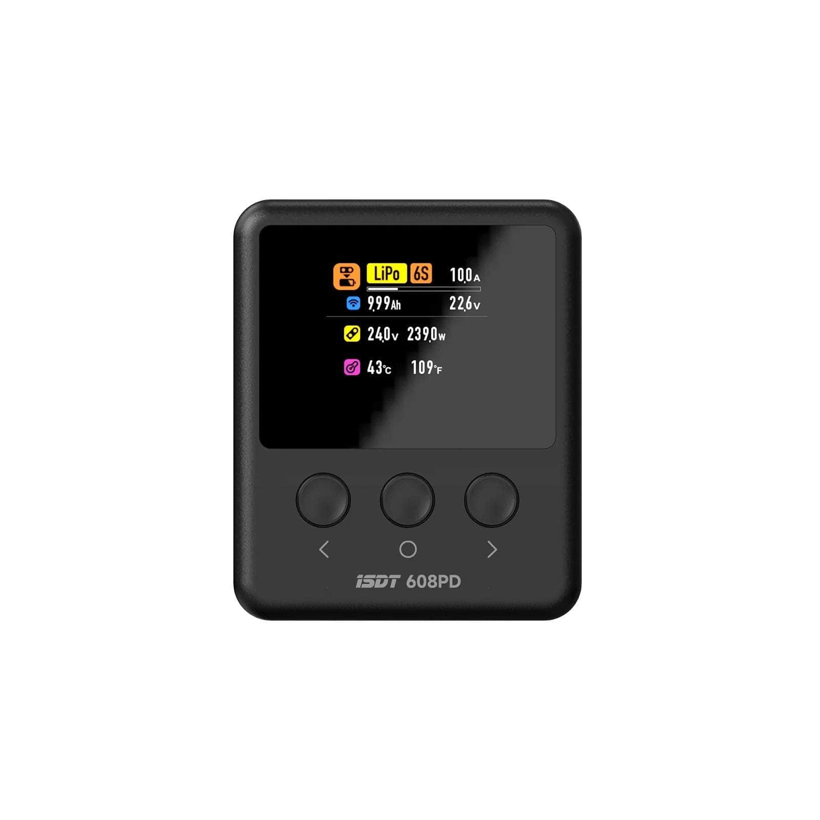 ISDT 608PD 240W 10A 1-6S DC Smart Charger - Black for fpv drones 3
