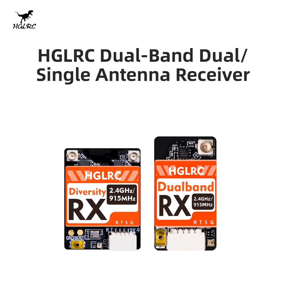 HGLRC ELRS Dual-Band Receiver (915/868MHz & 2.4GHz)