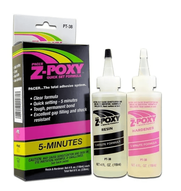 ZAP PT38 EPOXY ADHESIVE Z-POXY 5 Minute 8OZ for fpv drones