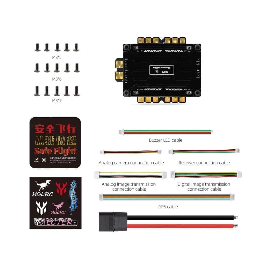 HGLRC SPECTER F760 BOX 3-6S 20x20 Integrated Stack/Combo (F722 FC / 32Bit 60A 4in1 ESC) for fpv drones 9