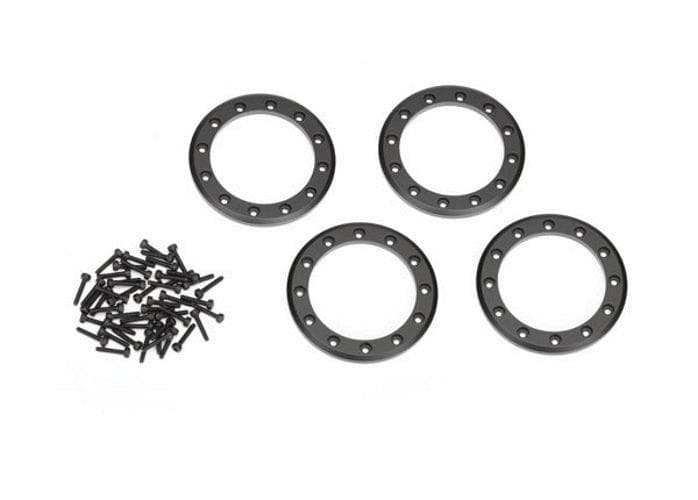 Traxxas 8168T Beadlock Rings Black (2.2') (Aluminum) (4)/ 2x10 CS (48) TRX-4 for fpv drones