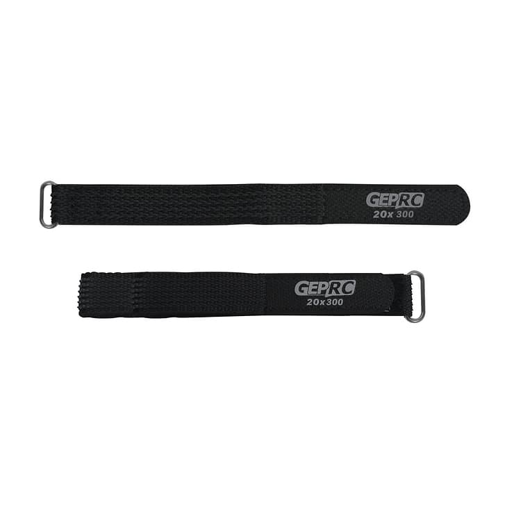 GEPRC LiPo Battery Strap 20x300mm Black, 5-Pack for fpv drones