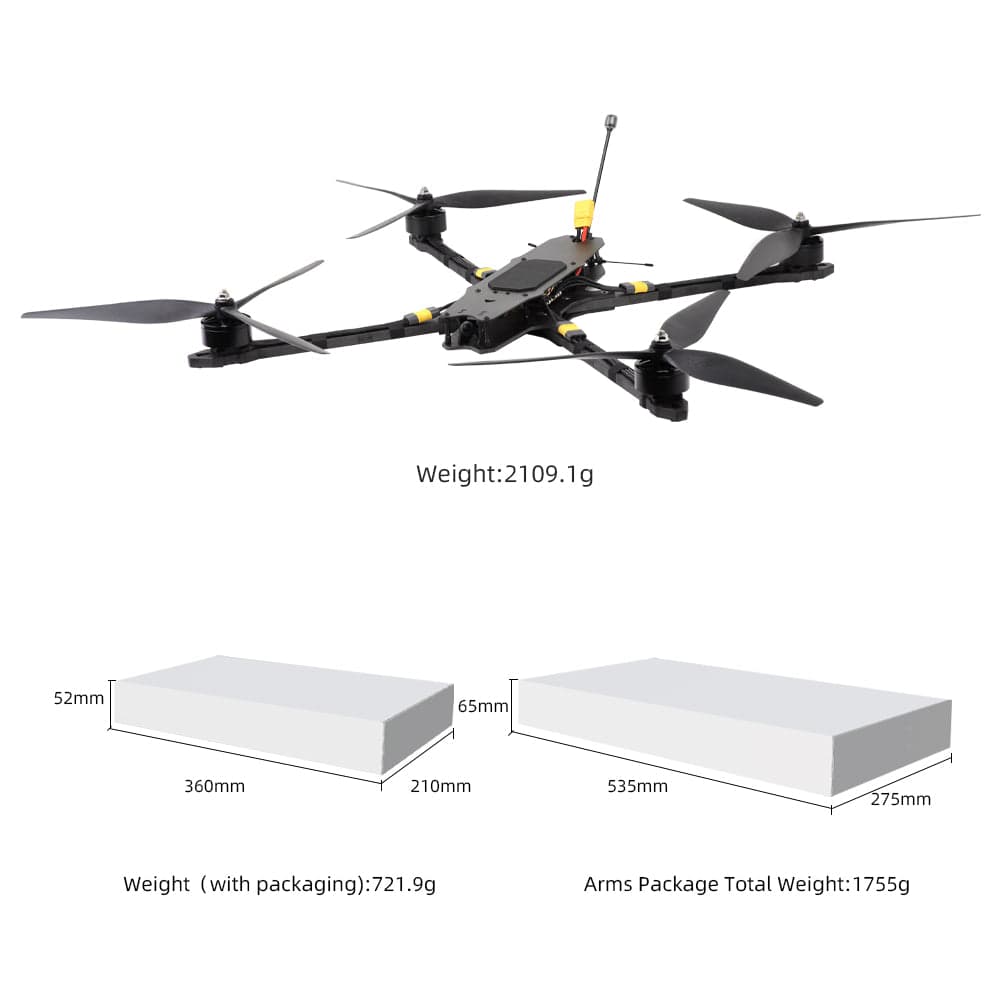 HGLRC MY15 4215 400KV Motor 2.5W VTX ELRS 915MHz Long-Range FPV Drone for fpv drones 3