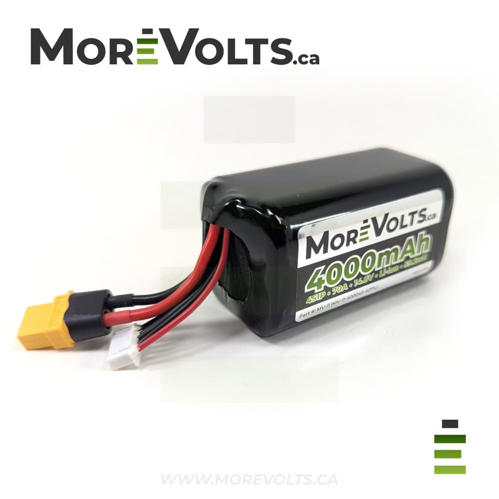 More Volts 4S1P 4000mAh 70A Li-Ion Battery for fpv drones 1