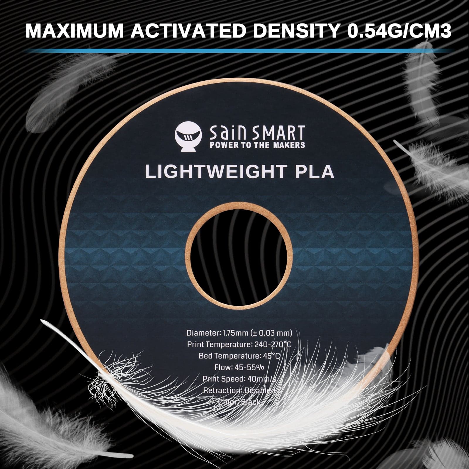 LW-PLA Filament, 1.75mm, Black & White, 1KG, Lightweight Low-Density Active Foaming PLA for 3D Print RC Planes Drone Parts for fpv drones 5