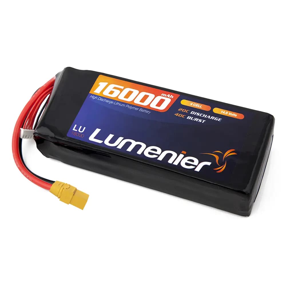 Lumenier 16000mAh 4s 20c Lipo Battery - XT90 - 14.8 Volt (4 Cell)