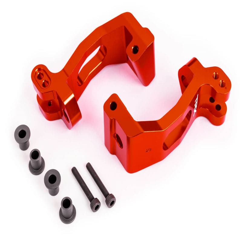 Traxxas 9532R Caster Blocks C-Hubs 6061-T6 Aluminum Red-Anodized SLEDGE TRA1 for fpv drones