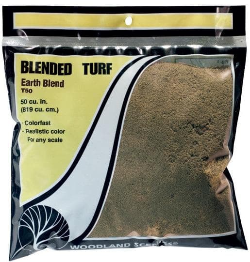 Woodland Scenics T50 Turf Fine Blended Earth Bag 30oz Train Scenery for fpv drones