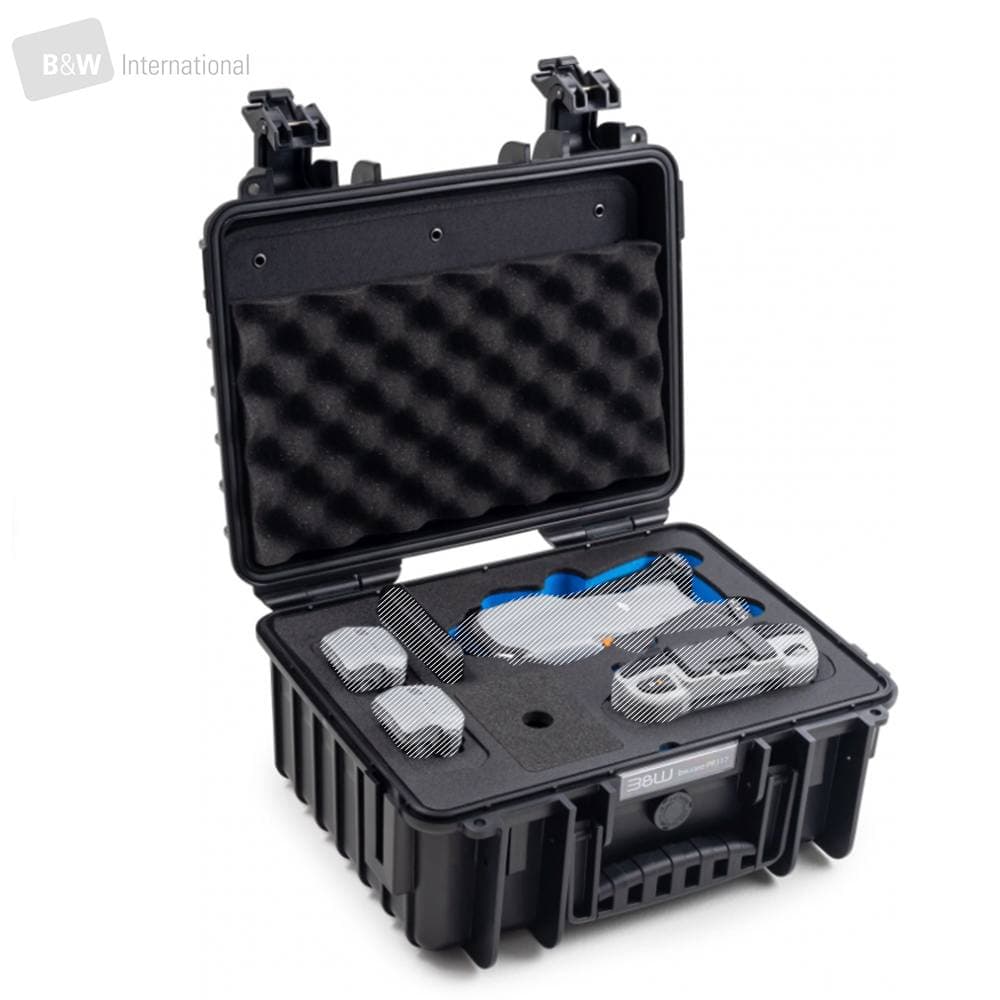 B&W Outdoor Cases - Type 3000 - Black - DJI Air 3 Fly More Combo for fpv drones 1