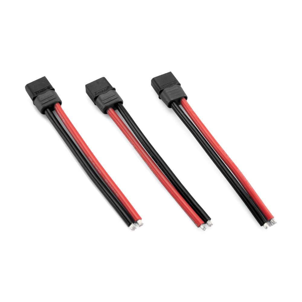XT60H 12/14AWG Male/Female Pigtail - Black (3pcs)  for fpv drones