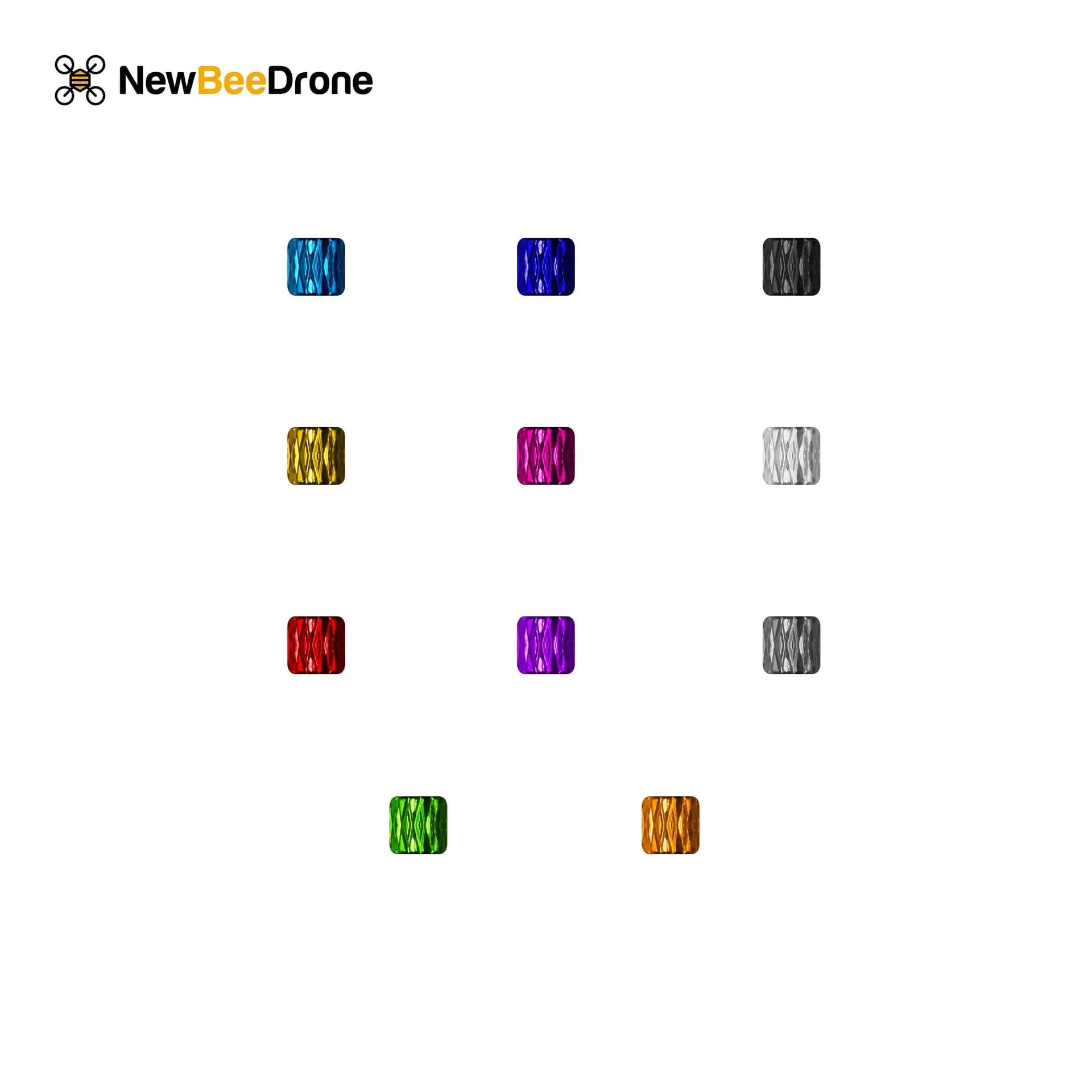 M2 Standoff, Knurled Aluminum, Small Step - 2mm - Choose Color for fpv drones 9