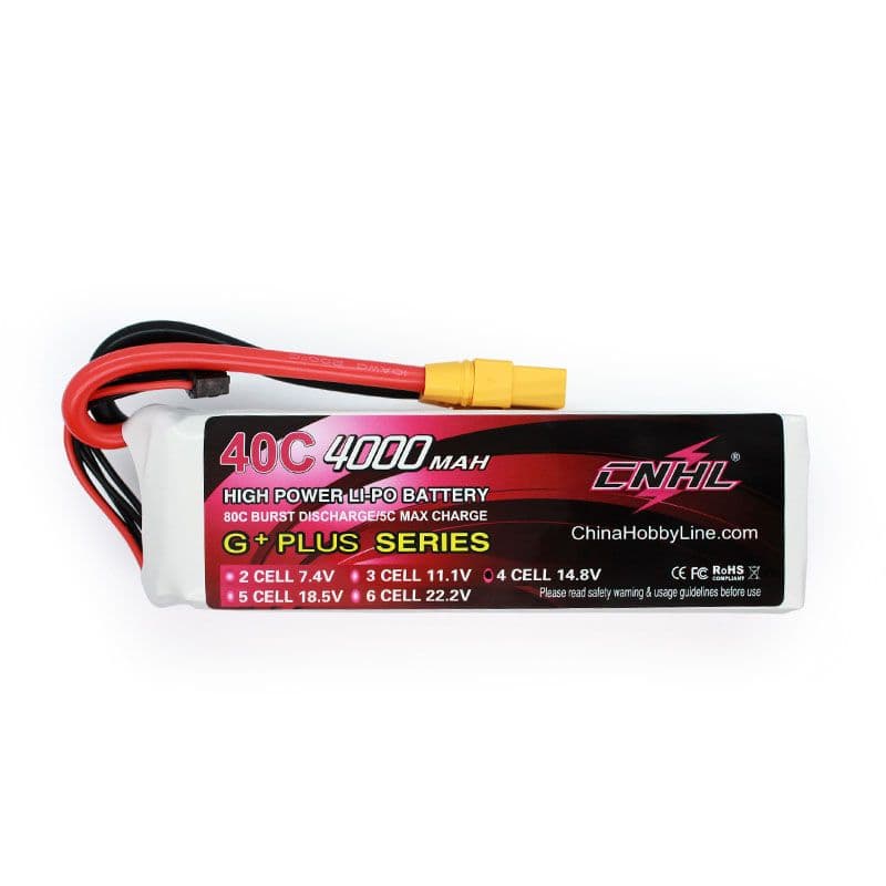 CNHL 4000mAh 14.8V 4S 40C Lipo Battery XT90 [DG] for fpv drones 3