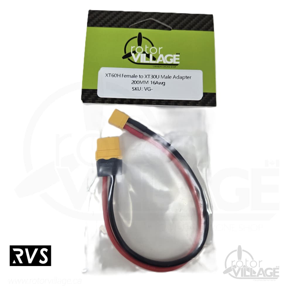 Amass XT60H Female to XT30U Male Adapter - 200mm for fpv drones 3