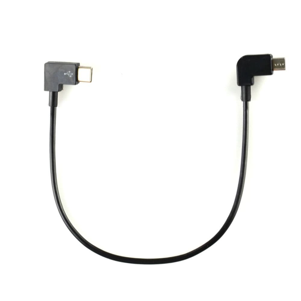 USB Type C 90º naar MicroUSB 90º Kabel - 30cm for fpv drones