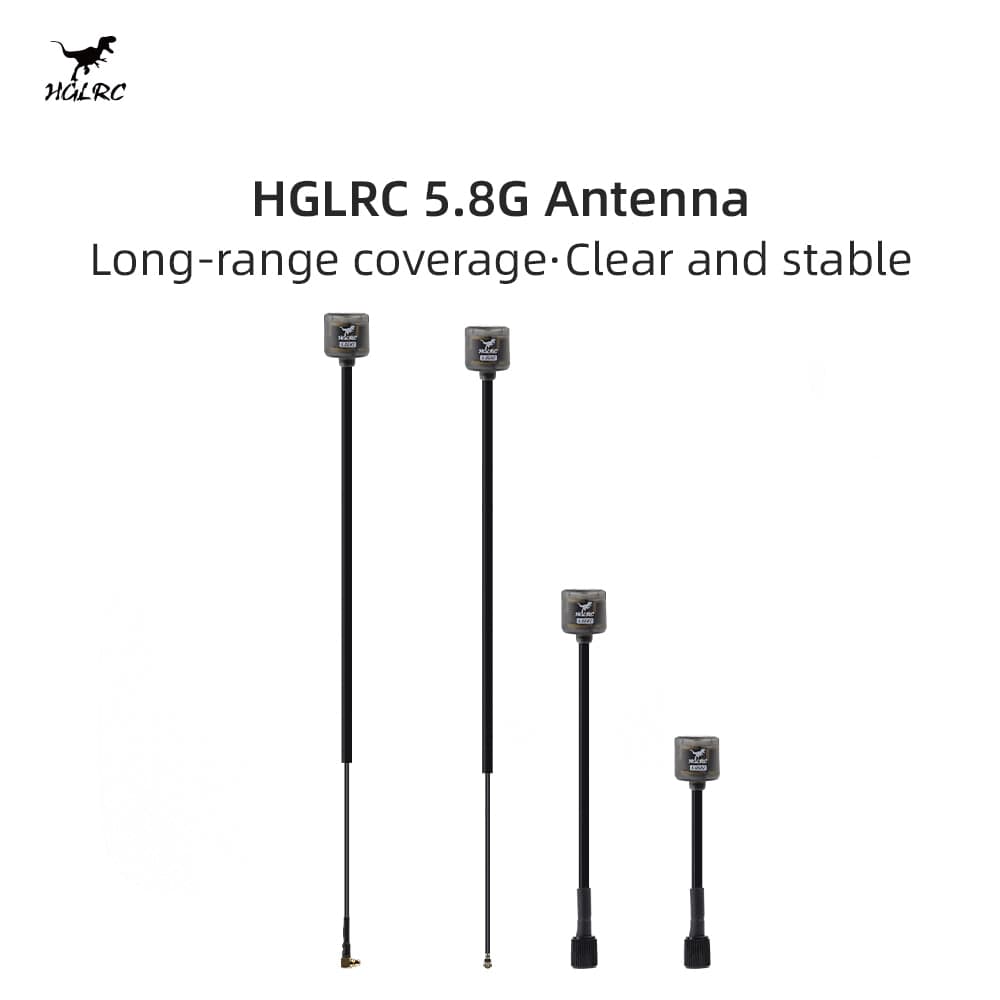 HGLRC 5.8GHz Omnidirectional FPV Antenna – High Gain Long Range for FPV Drones, Compatible with SMA / IPEX / MMCX Connectors