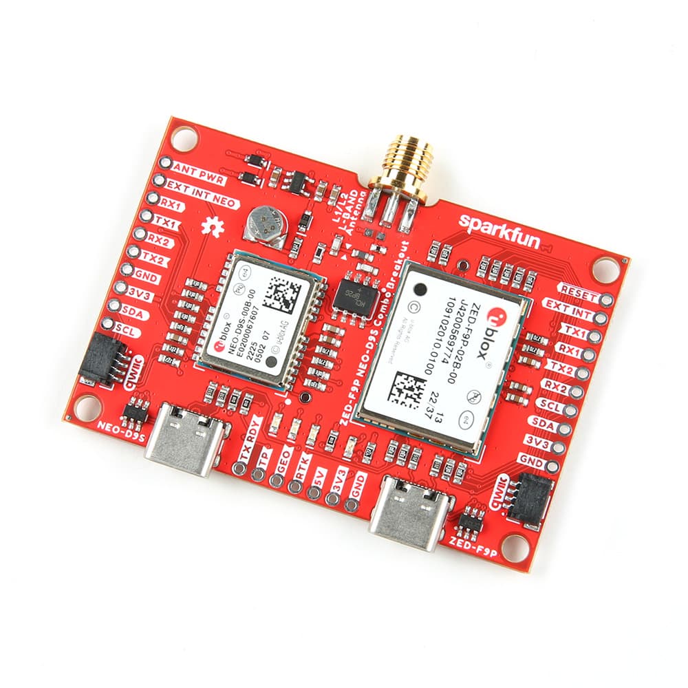 SparkFun GNSS Combo Breakout - ZED-F9P, NEO-D9S (Qwiic) for fpv drones