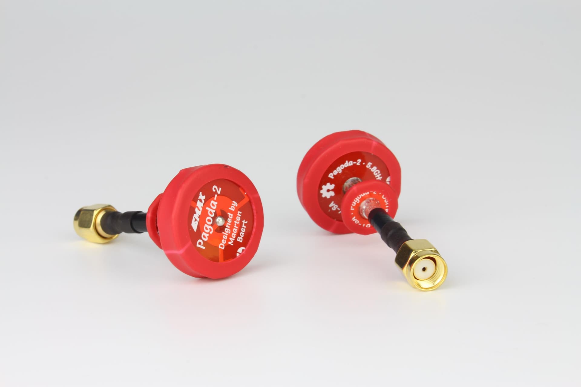 EMAX Pagoda 2 Antenna 5.8G 50mm-80mm 5cm-8cm RHCP Red Omnidirectional Omni FPV Flat Panel RP-SMA SMA for fpv drones 2