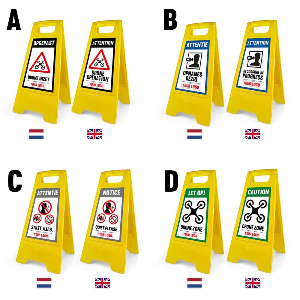 Warning Sign - Standard - Custom Logo (vanaf 5 stuks) for fpv drones 2