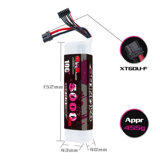 GNB Liion 5000mAh 6S1P - Samsung 50S Liion battery for fpv drones 1