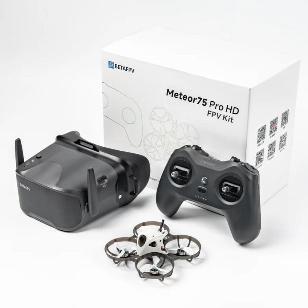 BetaFPV Meteor75 Pro HD FPV RTF Kit ELRS 2.4GHz with VR04 HD Goggles & LiteRadio 4 SE - Mode 2