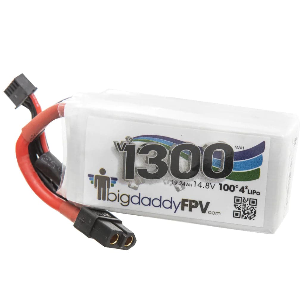 BIGDADDYFPV 1300MAH V2 4S 100C Lipo Battery Pack for fpv drones