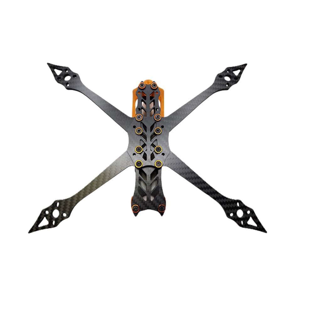 Quadifier Diamondback HD DJI O3 5" Freestyle Frame - Orange Hardware and TPU (REV. 2) for fpv drones 3
