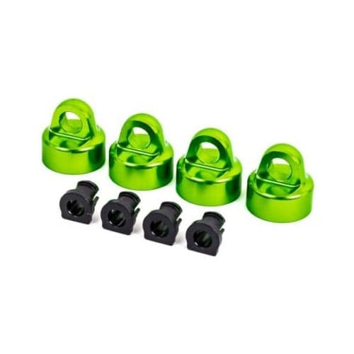 Traxxas 9664G Green Aluminum Shock Caps GTX shocks (4)/spacers (4) Sledge for fpv drones