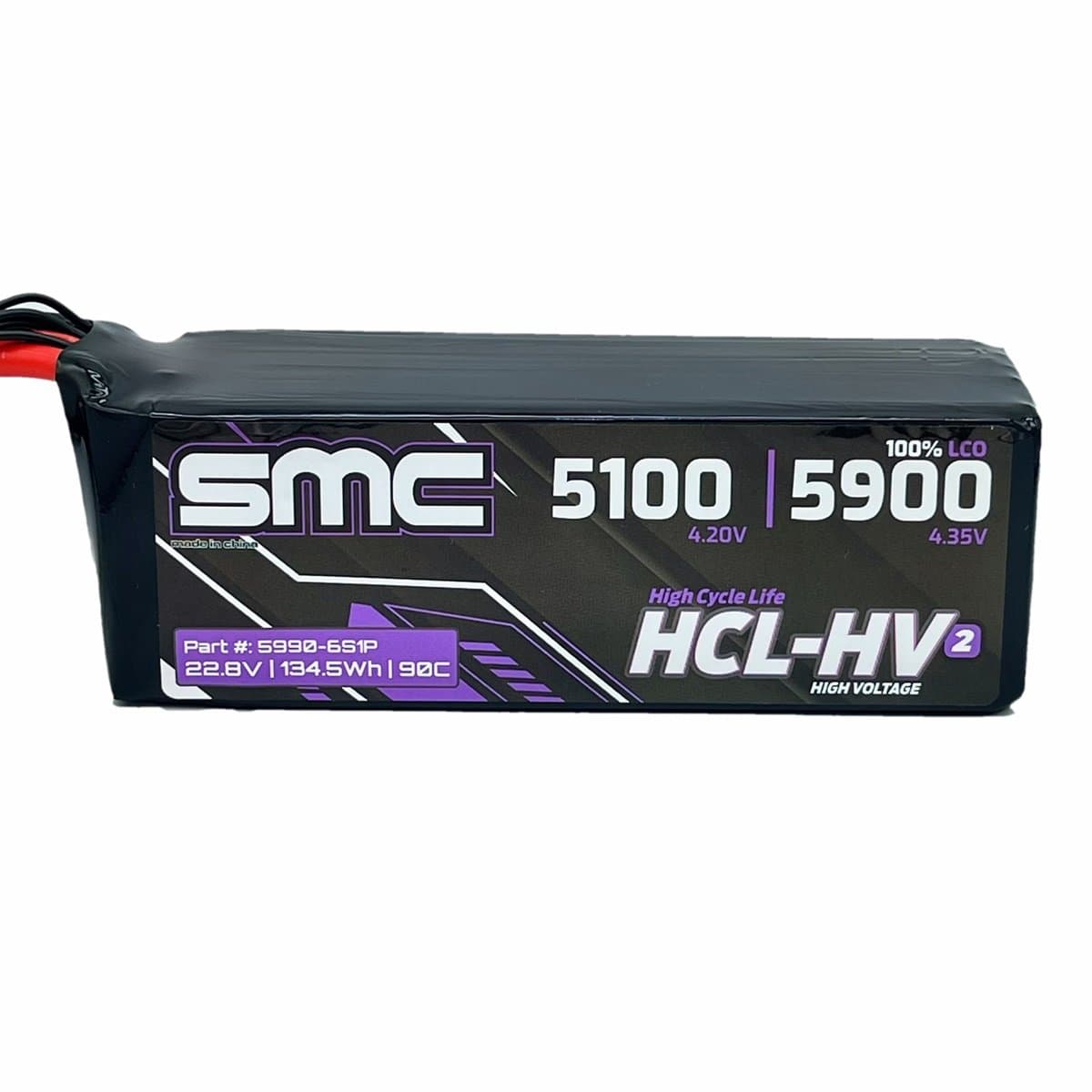 SMC HCL-HV2 Flight 22.8V/6S-5900mAh-90C LiPo Battery XT90 for fpv drones