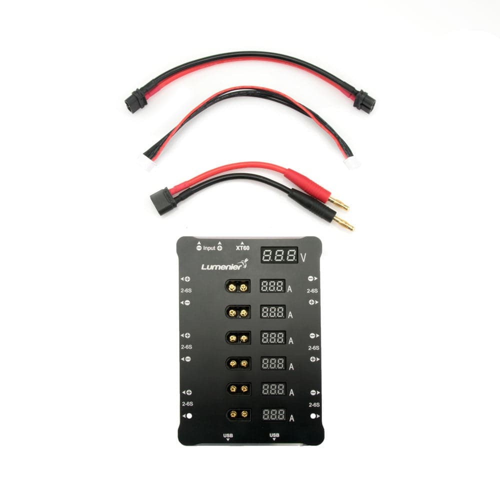 Lumenier ParaGuard PRO - Safe Parallel Charging Board (XT-60 - 6 Port) for fpv drones 9