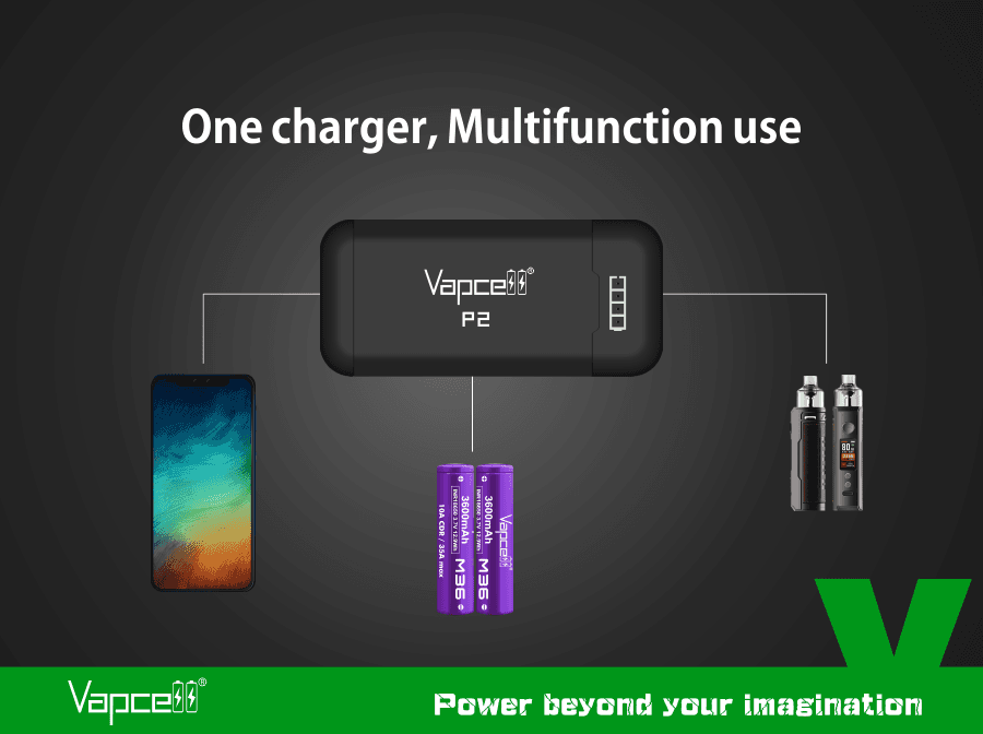 Vapcell P2 18650 charger / power bank for fpv drones 3