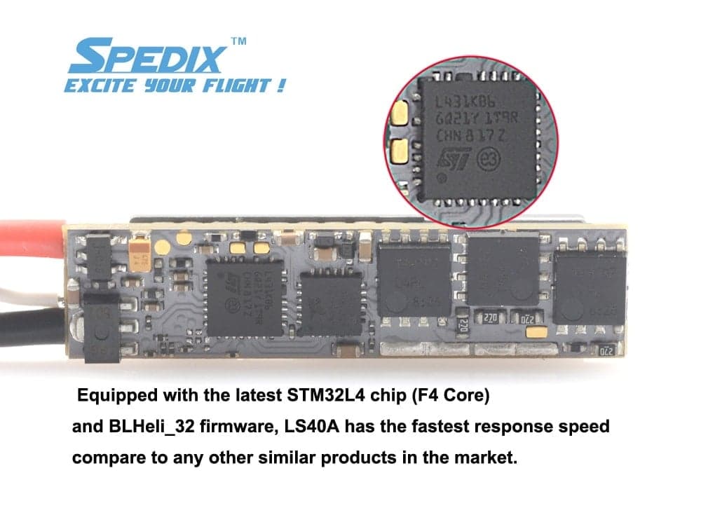 Spedix LS40 Slim 45A ESC (2-6S) for fpv drones 16