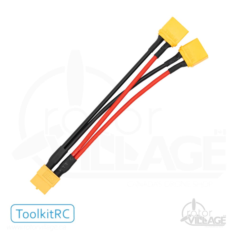ToolKitRC XT60 Female to 2x XT60 Male Cable