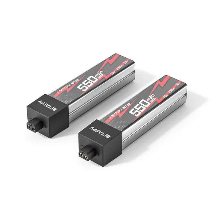 BetaFPV 7.4V 2S 550mAh 75C LiHV Whoop/Micro Battery 2 Pack - BT3.0 for fpv drones 1